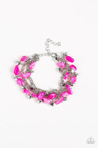 Paparazzi: Plentiful Pebbles - Pink Bracelet - Jewels N’ Thingz Boutique