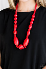 Load image into Gallery viewer, Paparazzi: Summer Breezin - Red Wooden Necklace - Jewels N’ Thingz Boutique