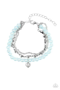 Paparazzi Accessories: Love Like You Mean It - Blue Pearl Bracelet - Jewels N Thingz Boutique