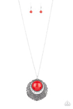 Load image into Gallery viewer, Paparazzi: Medallion Meadow - Red Long Necklace - Jewels N’ Thingz Boutique