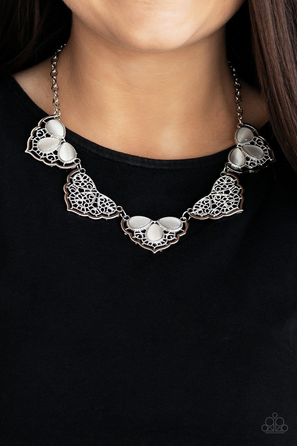Paparazzi: East Coast Essence - White Moonstone Necklace - Jewels N’ Thingz Boutique