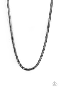 Paparazzi Accessories: Knockout King Necklace & One-Two Knockout Bracelet - Black SET - Jewels N Thingz Boutique