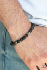 Paparazzi: Enlivened - Green Lava Stone Bracelet - Jewels N’ Thingz Boutique