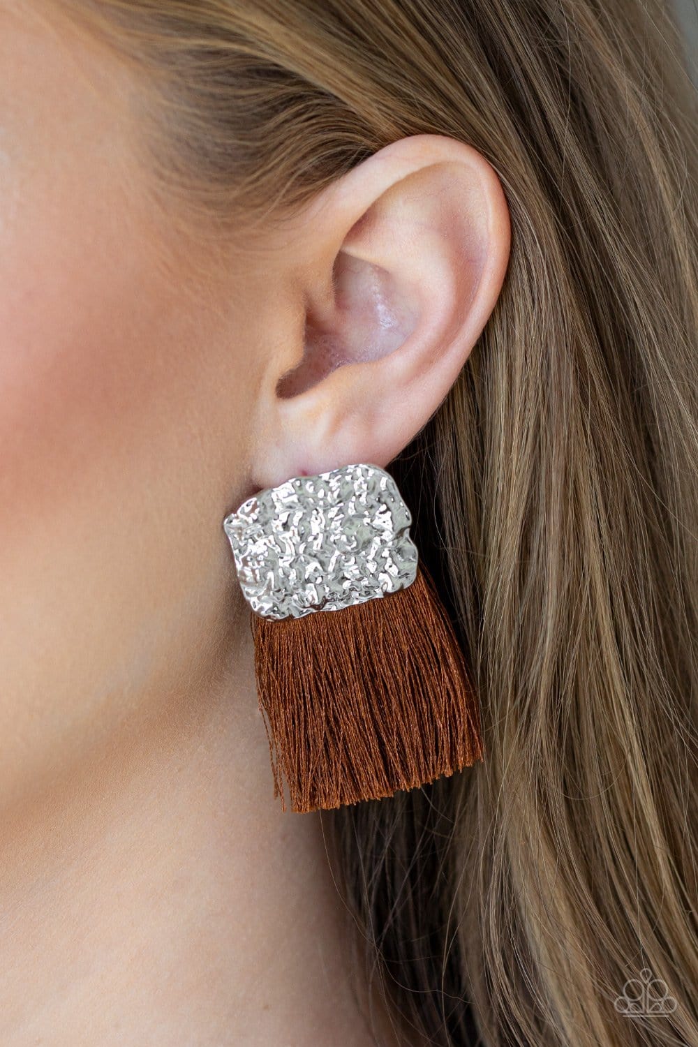 Leather-Clad Legend - Brown Earrings - Paparazzi Accessories – Five Dollar  Jewelry Shop