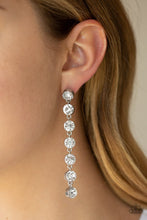 Load image into Gallery viewer, Paparazzi:Dazzling Debonair - White Rhinestone Earrings - Jewels N’ Thingz Boutique