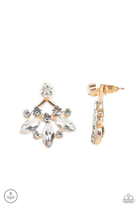 Paparazzi: Crystal Constellations - Gold Rhinestone Earrings - Jewels N’ Thingz Boutique