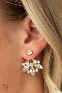 Paparazzi: Crystal Constellations - Gold Rhinestone Earrings - Jewels N’ Thingz Boutique