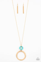 Load image into Gallery viewer, Paparazzi Accessories: Optical Illusion - Gold/Turquoise Necklace - Jewels N Thingz Boutique