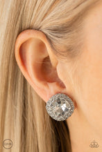 Load image into Gallery viewer, Paparazzi: Diamond Duchess - White Clip-on Earrings - Jewels N’ Thingz Boutique