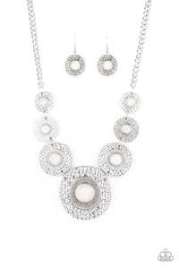 Paparazzi: Tiger Trap - White Necklace - Jewels N’ Thingz Boutique