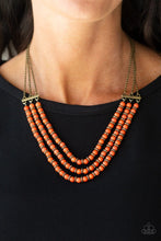 Load image into Gallery viewer, Paparazzi: Terra Trails - Orange/Brass Necklace - Jewels N’ Thingz Boutique