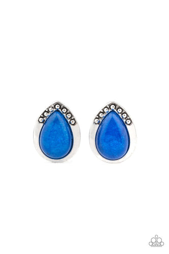 Paparazzi: Stone Spectacular - Blue Post Earrings - Jewels N’ Thingz Boutique