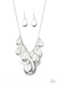 Paparazzi: Teardrop Tempest - Silver Necklace - Jewels N’ Thingz Boutique