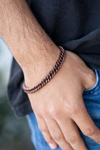 Paparazzi Accessories: Next Man Up - Copper Bracelet - Jewels N Thingz Boutique