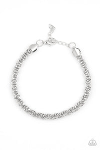 Paparazzi Accessories: Fighting Chance - Silver Urban Chain Bracelet - Jewels N Thingz Boutique