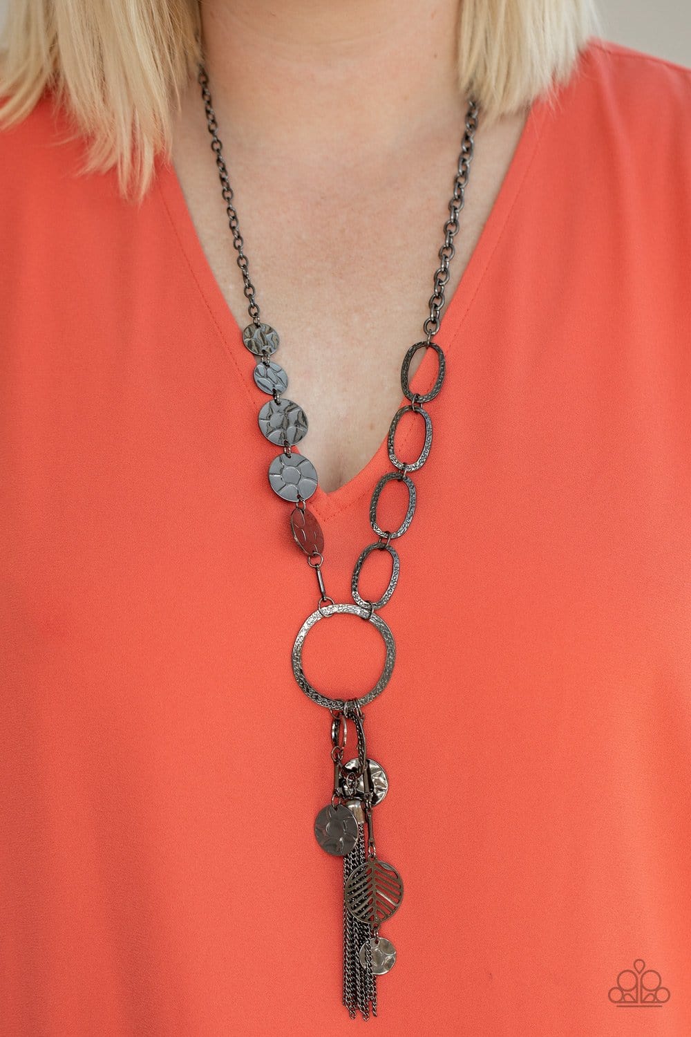 Paparazzi: Trinket Trend - Gunmetal Chain Tassel Necklace - Jewels N’ Thingz Boutique