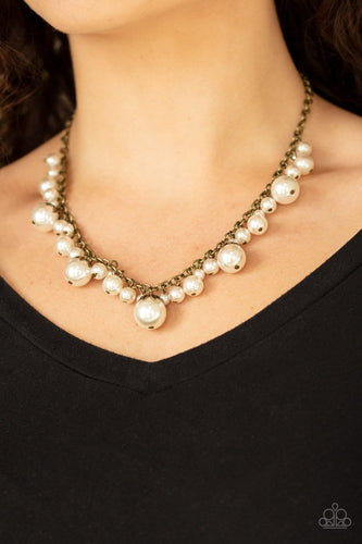 Paparazzi: Uptown Pearls - Brass Necklace - Jewels N’ Thingz Boutique