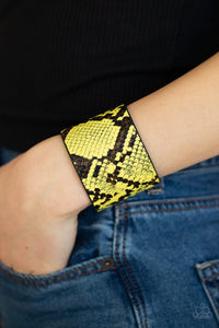The Rest Is HISS-tory - Yellow Bracelet: Paparazzi - Jewels N’ Thingz Boutique