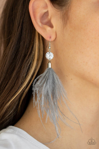 Paparazzi: Feathered Flamboyance - Silver Earrings - Jewels N’ Thingz Boutique