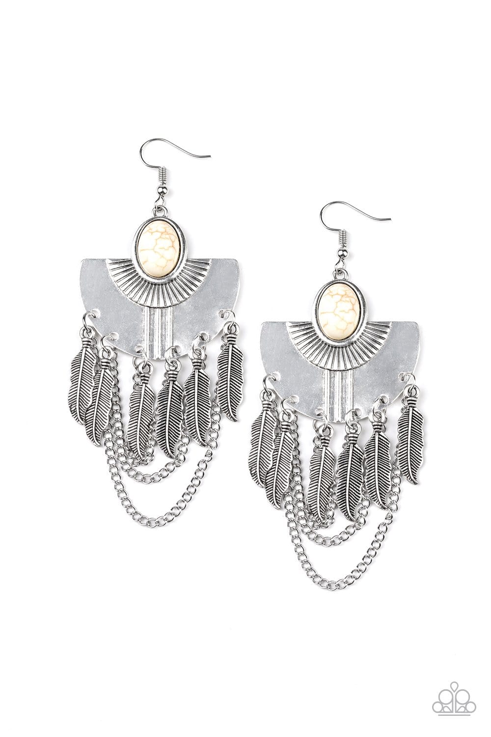 White crackle deals stone earrings paparazzi