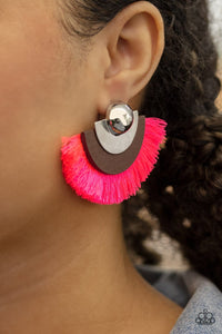 Paparazzi: Fan The FLAMBOYANCE - Pink Fringe Earrings - Jewels N’ Thingz Boutique