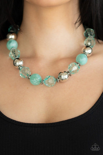 Paparazzi: Very Voluminous - Green Crystal-Like Necklace - Jewels N’ Thingz Boutique