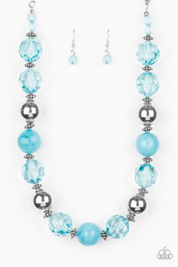 Paparazzi: Very Voluminous - Blue Crystal-Like Necklace - Jewels N’ Thingz Boutique
