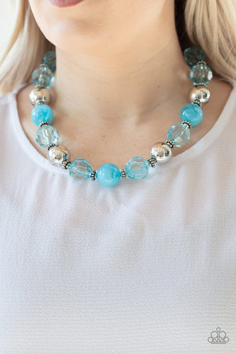 Paparazzi: Very Voluminous - Blue Crystal-Like Necklace - Jewels N’ Thingz Boutique