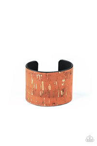 Up To Scratch - Orange Cork-like Bracelet: Paparazzi - Jewels N’ Thingz Boutique