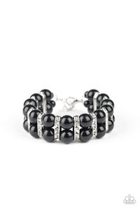 Paparazzi: Glowing Glam - Black Rhinestone Bracelet - Jewels N’ Thingz Boutique