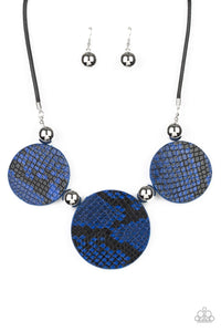 Paparazzi: Viper Pit - Blue Python Necklace - Jewels N’ Thingz Boutique