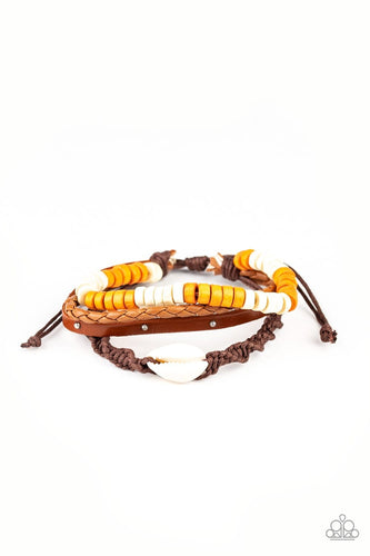 Paparazzi: Beach Bounty - Orange Bracelet - Jewels N’ Thingz Boutique