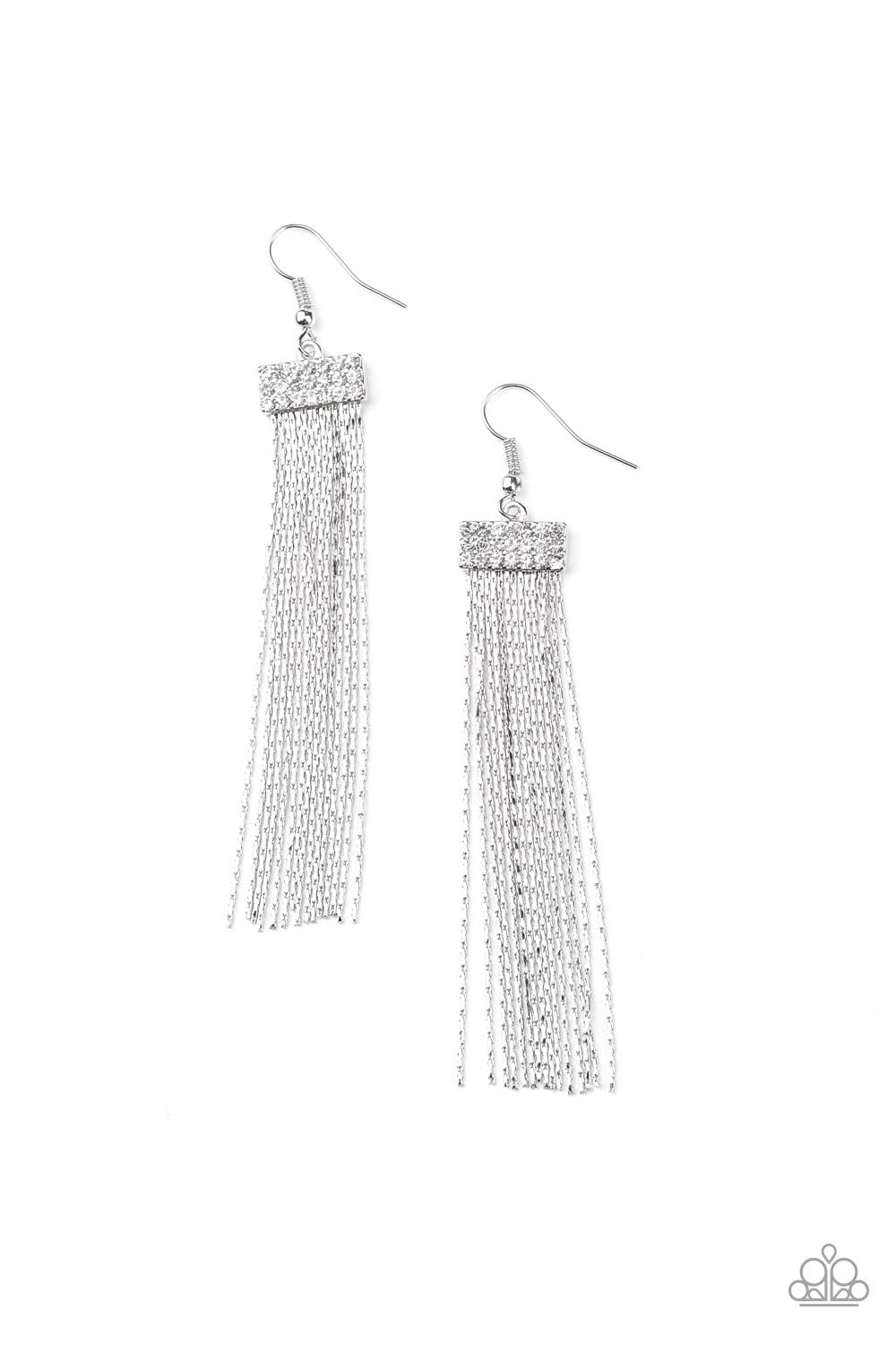 Paparazzi: Twinkling Tapestry - White Earrings - Jewels N’ Thingz Boutique