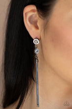 Load image into Gallery viewer, Paparazzi: Tassel Twinkle - Black Rhinestone Earrings - Jewels N’ Thingz Boutique
