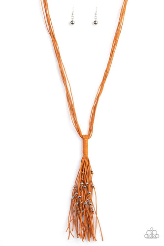 Paparazzi: Hand-Knotted Knockout - Orange Tassel Necklace - Jewels N’ Thingz Boutique