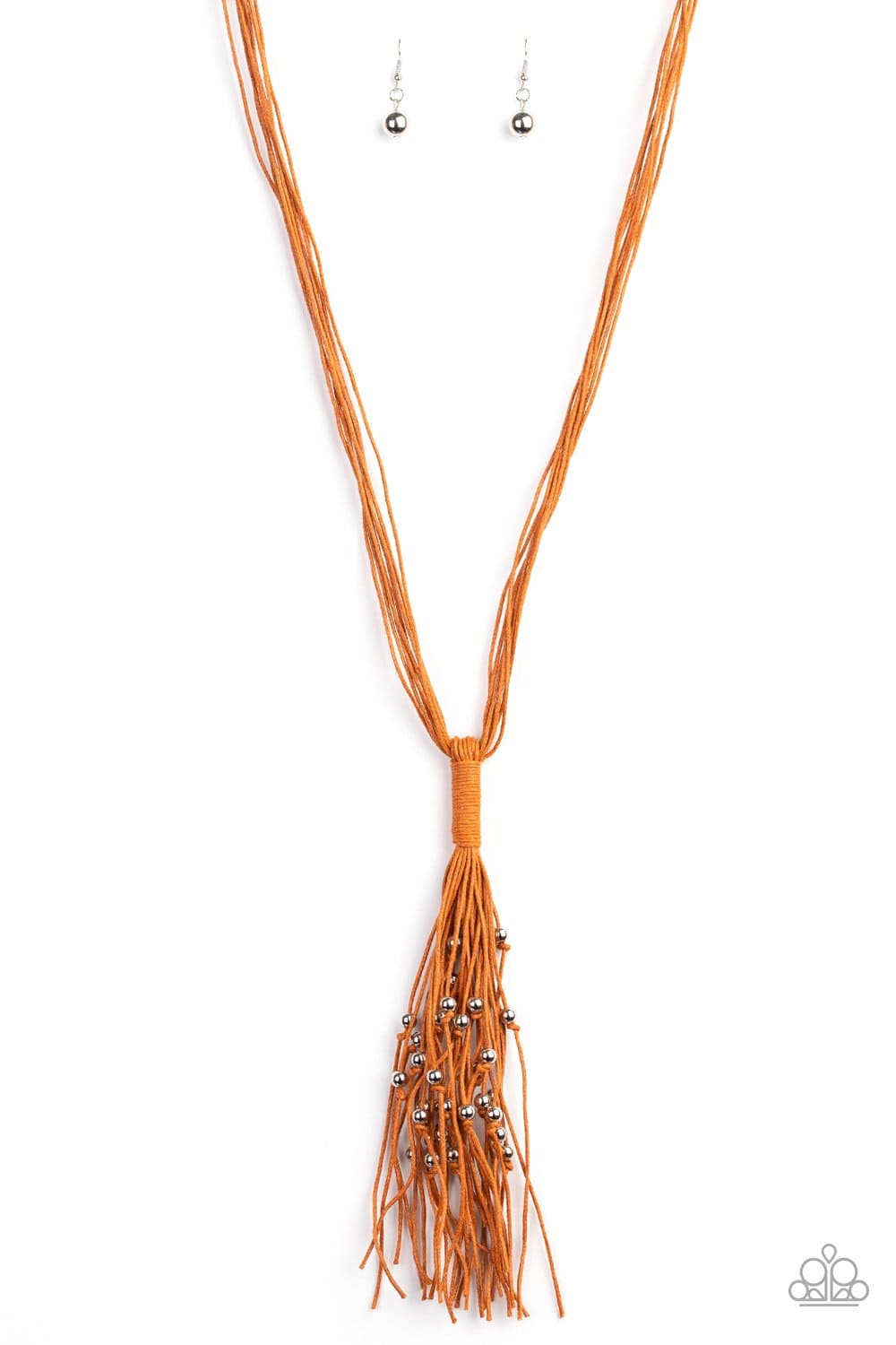 Paparazzi: Hand-Knotted Knockout - Orange Tassel Necklace - Jewels N’ Thingz Boutique