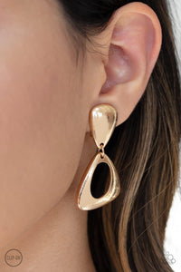 Paparazzi: Going for BROKER - Gold Clip-On Earrings - Jewels N’ Thingz Boutique