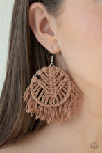 Load image into Gallery viewer, Paparazzi: All About MACRAME - Brown Fringe Earrings - Jewels N’ Thingz Boutique