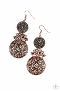 Paparazzi: Garden Adventure - Copper Antiqued Earrings - Jewels N’ Thingz Boutique