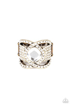 Load image into Gallery viewer, Paparazzi: Triple Crown Twinkle - Brass Rhinestone Ring - Jewels N’ Thingz Boutique