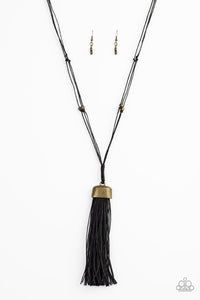 Paparazzi: Brush It Off - Brass Antiqued Necklace - Jewels N’ Thingz Boutique