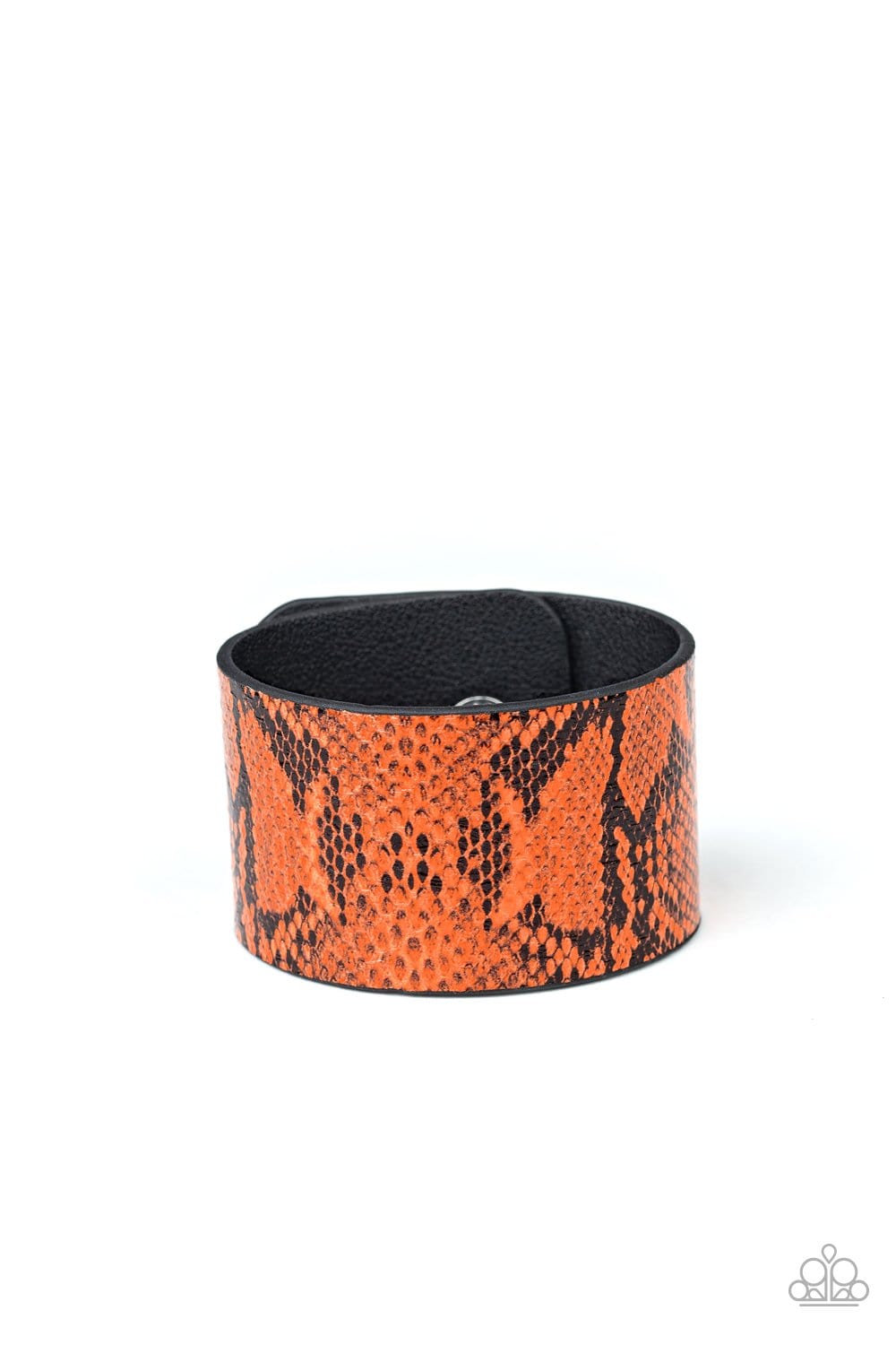 Paparazzi: Its a Jungle Out There - Orange Neon Python Bracelet - Jewels N’ Thingz Boutique