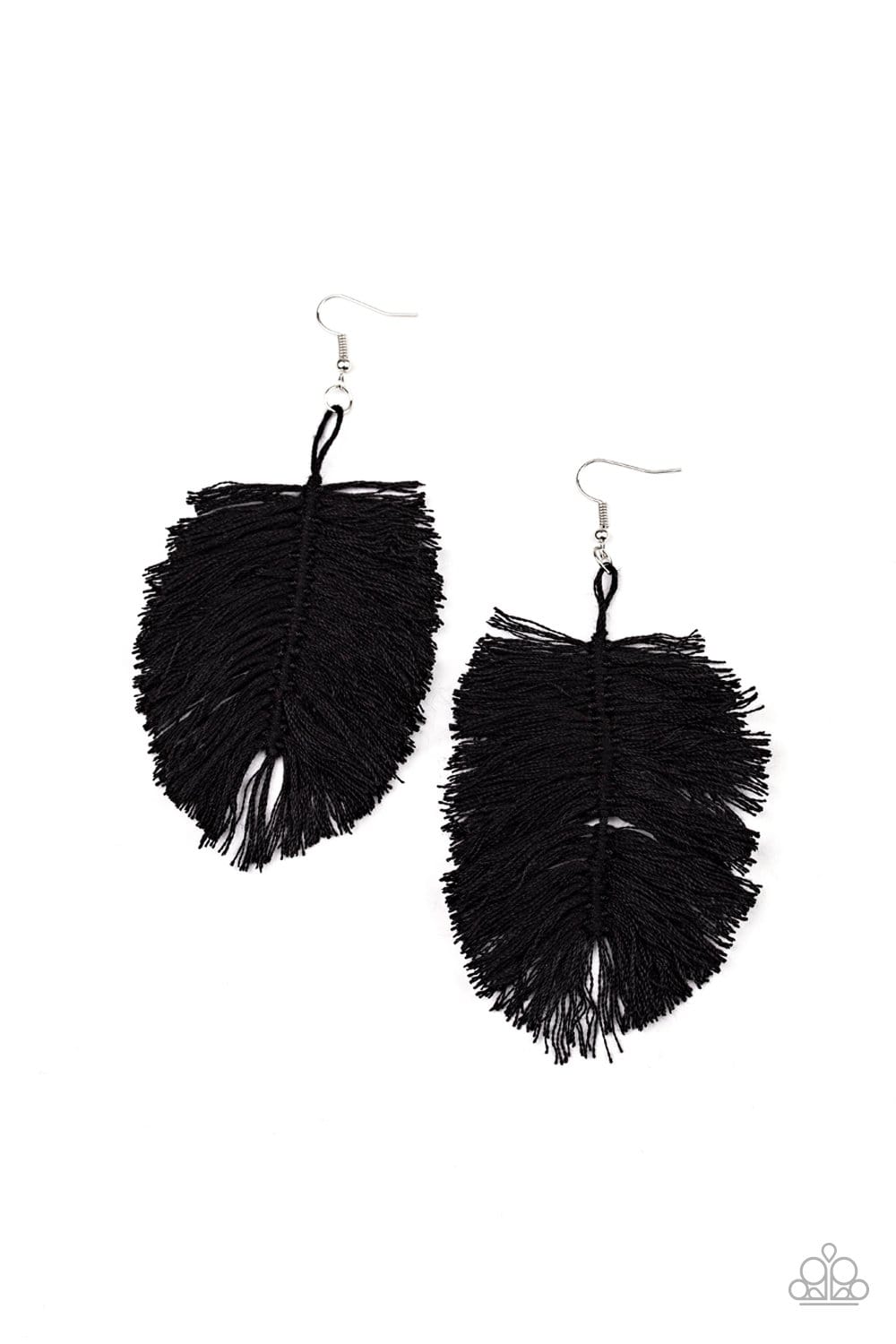 Paparazzi black hot sale fringe earrings