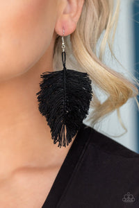Paparazzi: Hanging by a Thread - Black Fringe Earrings - Jewels N’ Thingz Boutique