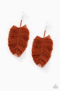 Paparazzi: Hanging by a Thread - Brown Fringe Earrings - Jewels N’ Thingz Boutique