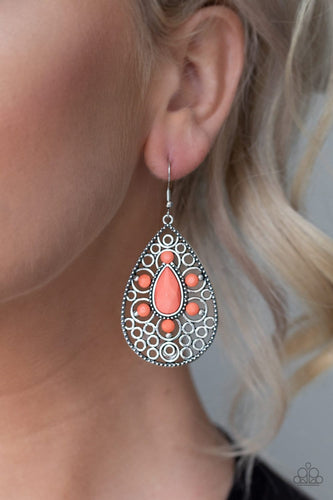 Paparazzi: Modern Garden - Orange Earrings - Jewels N’ Thingz Boutique
