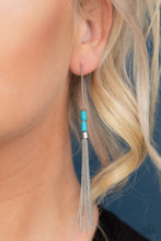 Load image into Gallery viewer, Paparazzi: Windblown - Turquoise Beads/Silver Chain Tassel Earrings - Jewels N’ Thingz Boutique