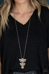 Paparazzi: Serene Sheen - Orange Long Necklace - Jewels N’ Thingz Boutique