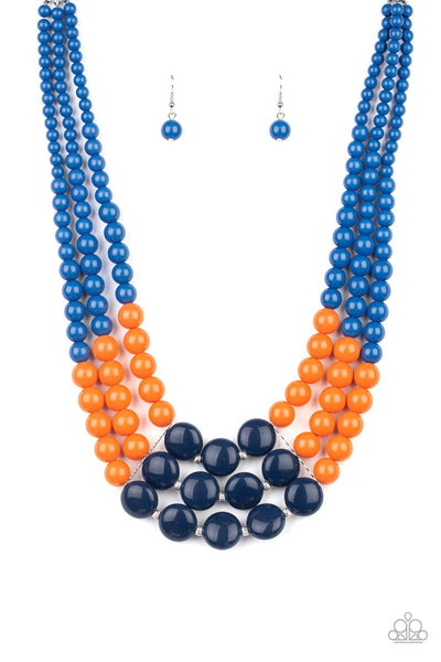 Paparazzi blue store bead necklace