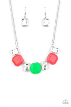 Load image into Gallery viewer, Paparazzi: Royal Crest - Neon Pink/Green Necklace - Jewels N’ Thingz Boutique